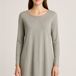 Womens Long Sleeve Tunic Top Casual Crew Neck T-Shirt Blouse Loose Fit